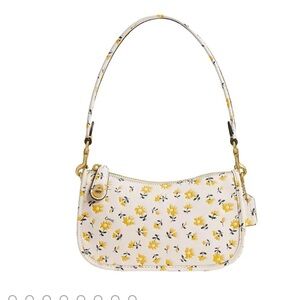 Coach Yellow Floral Leather Shoulder Bag